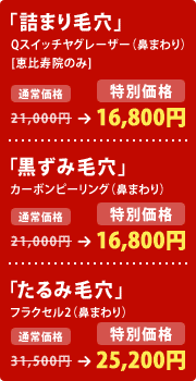 $B!V5M$^$jLS7j!W(B Q$B%9%$%C%A%d%0%l!<%6!<!JI!$^$o$j!K(B [$B7CHf<w1!$N$_(B]
21,000$B1_(B &rarr; 16,800$B1_(B
$B!V9u$:$_LS7j!W(B $B%+!<%\%s%T!<%j%s%0!JI!$^$o$j!K(B
21,000$B1_(B &rarr; 16,800$B1_(B
$B!V$?$k$_LS7j!W(B $B%U%i%/%;%k(B2$B!JI!$^$o$j!K(B
31,500$B1_(B &rarr;  25,200$B1_(B