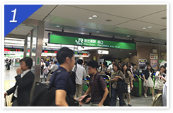 JR恵比寿駅西口からの経路