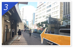 JR恵比寿駅西口からの経路