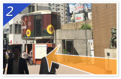 地下鉄日比谷線からの経路