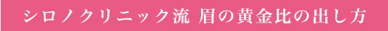 基本的な眉の黄金比