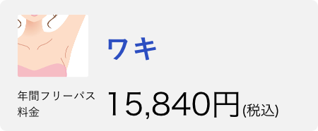 ワキ 年間フリーパス 通常価格→19,440円　20％OFFで15,552円税込