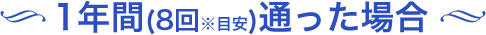 1年間(8回※目安)通った場合