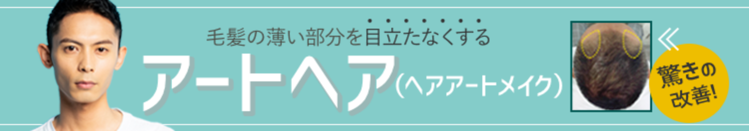 毛髪の薄い部分を目立たなくするアートヘア