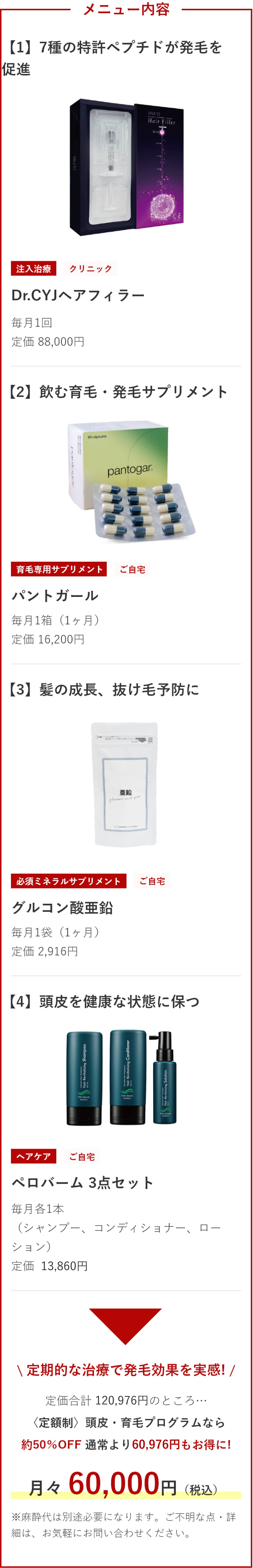 定額制 頭皮・育毛プログラム